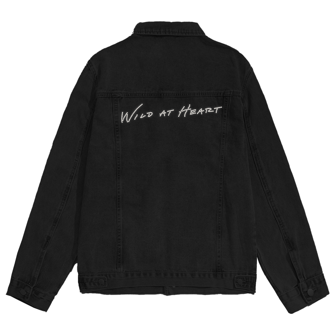 Wild At Heart Black Bling Denim Jacket - Back