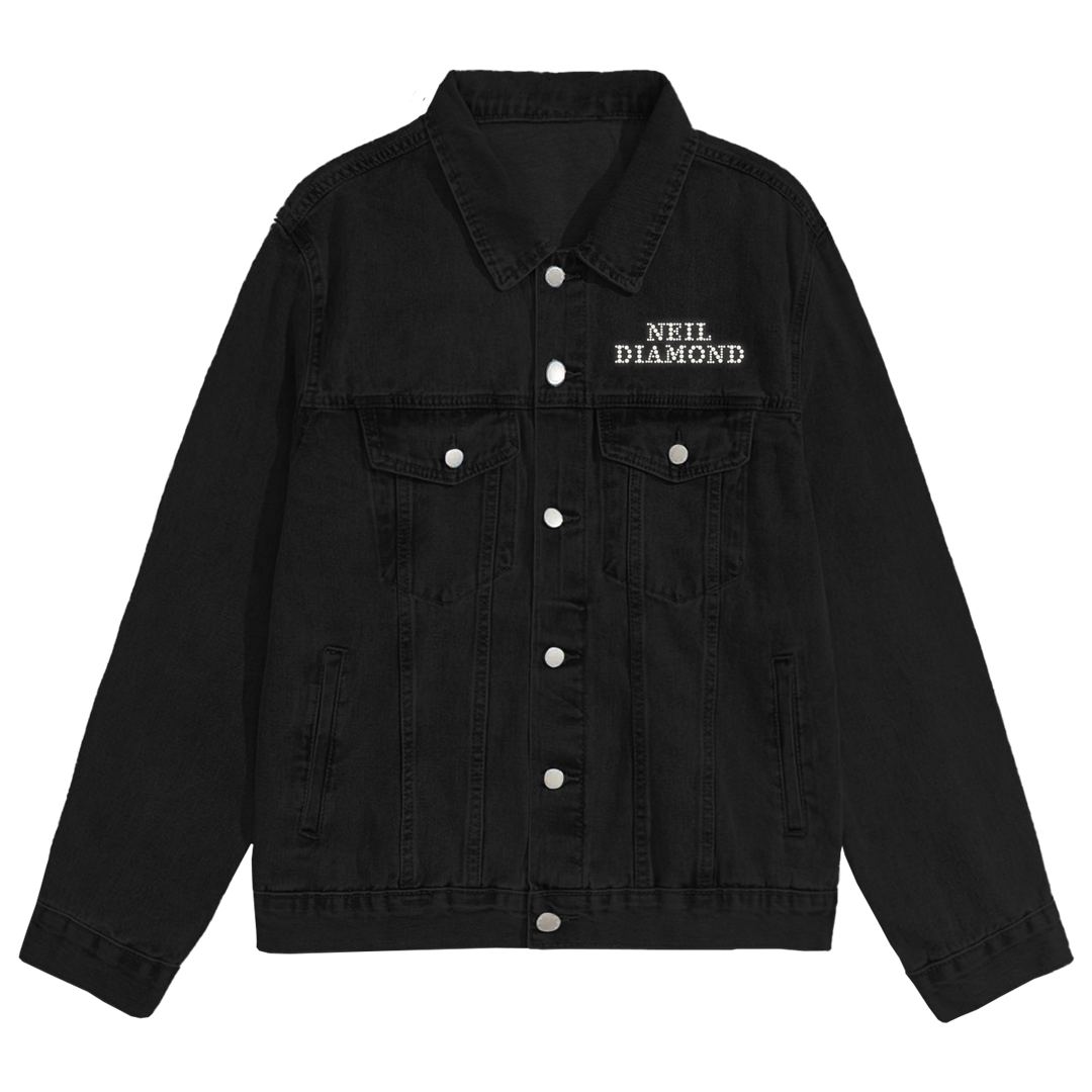 Wild At Heart Black Bling Denim Jacket - Front