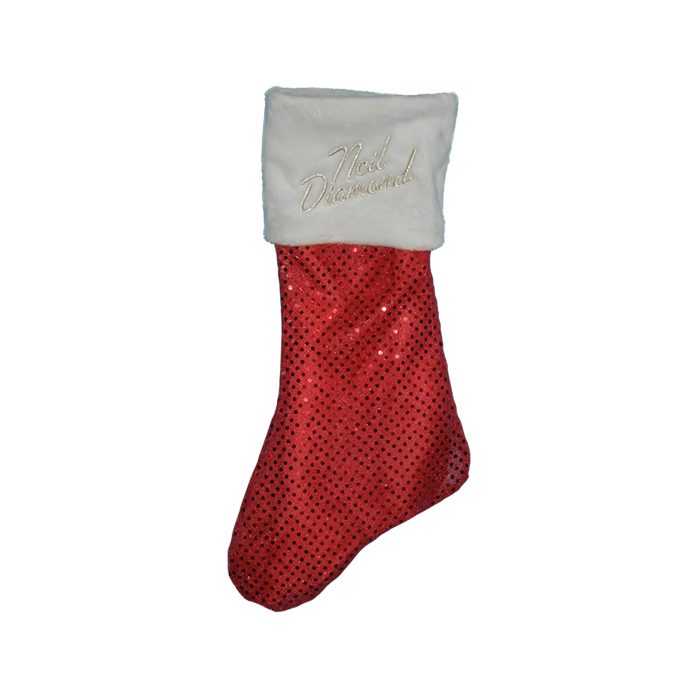 Sequined Holiday Stocking (Red)